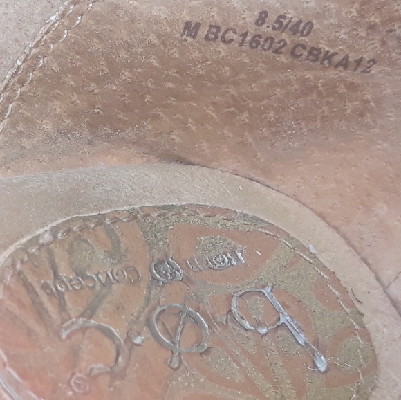 B.O.C. Born Concept Floral Tooled Leather Ballet Flats - Size 8 1/2 Tan - Picture 3 of 12